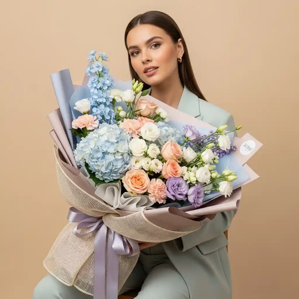 Simple and modern Bouquet with multi flowers