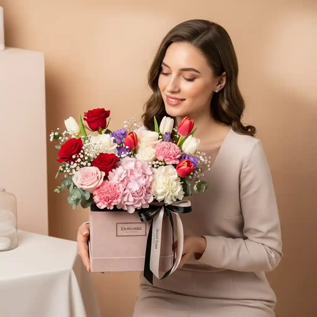 Modern Bouquet with Red Rose