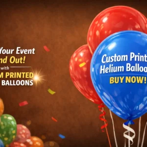 custom printed helium balloon