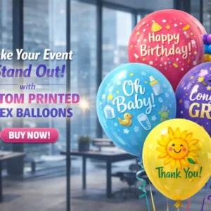 Custom printed latex balloons